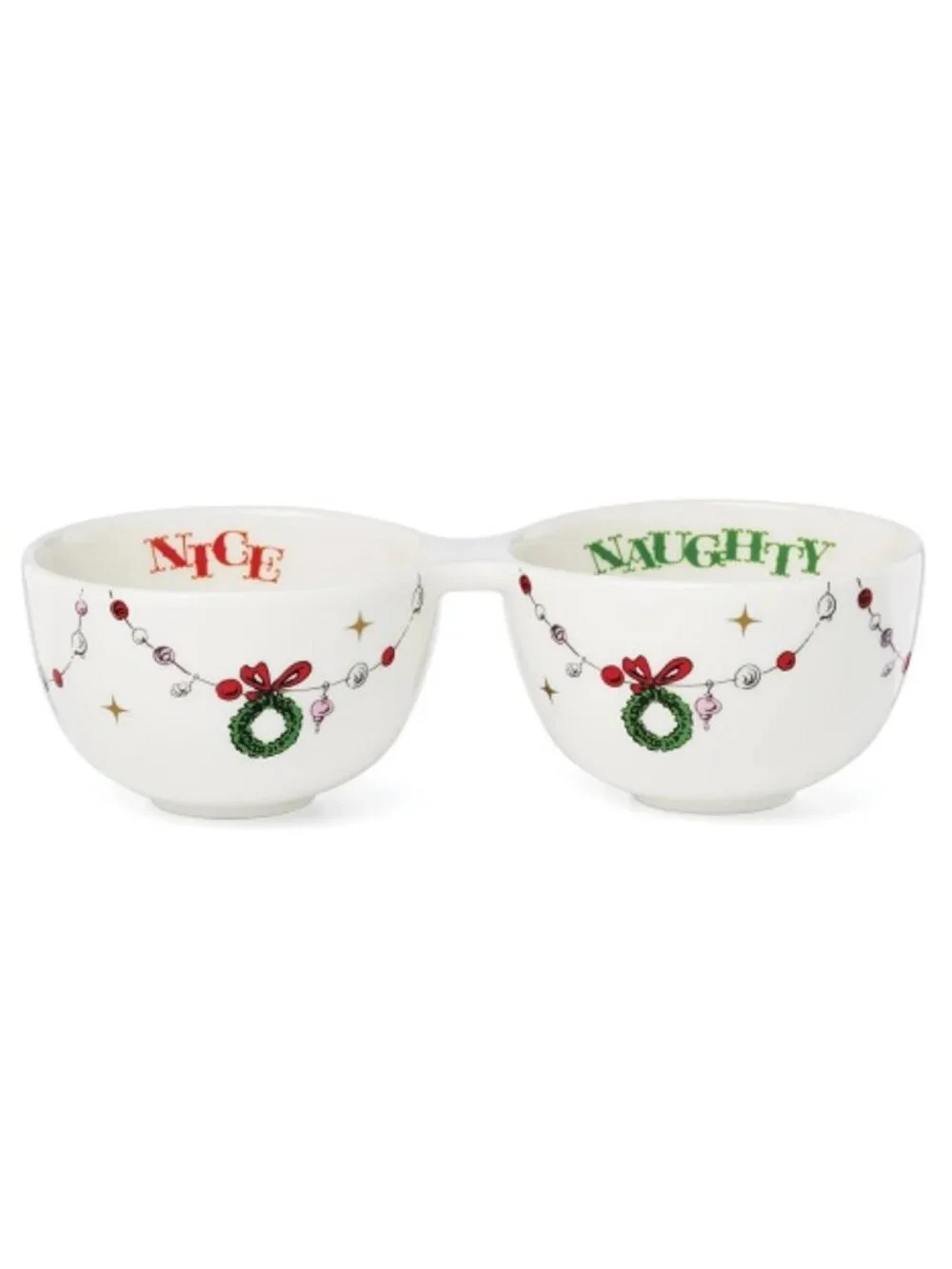 Lenox Merry Grinchmas Porcelain Double Dip Bowl NEW Christmas Holiday Serving